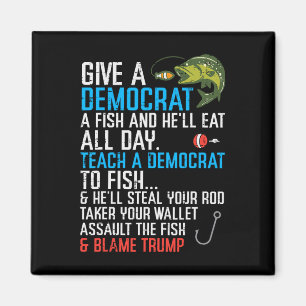 Ge en demokratisk fisk rolig fiske republikansk ma magnet