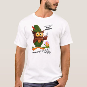 Ge en dyft förorenar inte utslagsplatsskjortan tee shirt