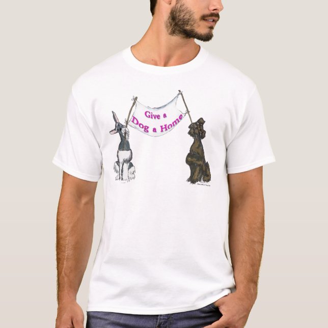 Ge en hund ett hem t-shirt (Framsida)