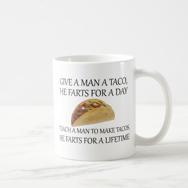 Ge En Man En Taco, Han Fisar En Dag.... Kaffemugg (Höger)