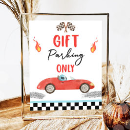 Ge endast den röda Tävling-bilen två - snabb födel Poster