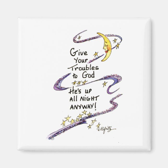 Ge era troubler till Gud Magnet (Framsidan)