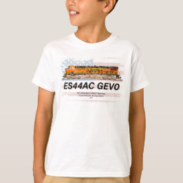 GE ES44AC GEVO-lokomotiv och amerikansk flagga T Shirt