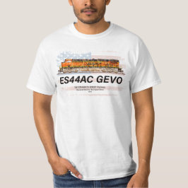 GE ES44AC GEVO-lokomotiv och amerikansk flagga T Shirt
