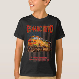 GE ES44AC GEVO-lokomotiv och amerikansk flagga T Shirt