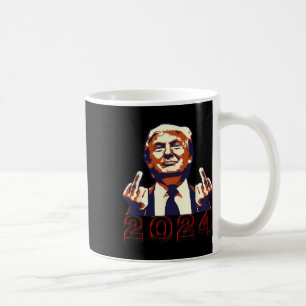 Ge Finger 2024 Vänd från design Kaffemugg