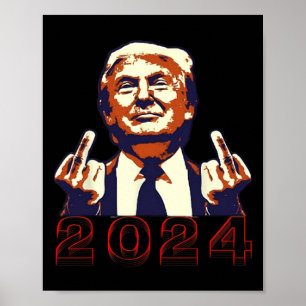 Ge Finger 2024 Vänd från design Poster