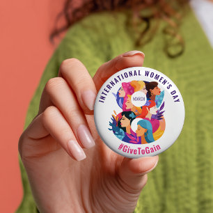 Ge för att få Internationella kvinnodagen IWD 20 Knapp