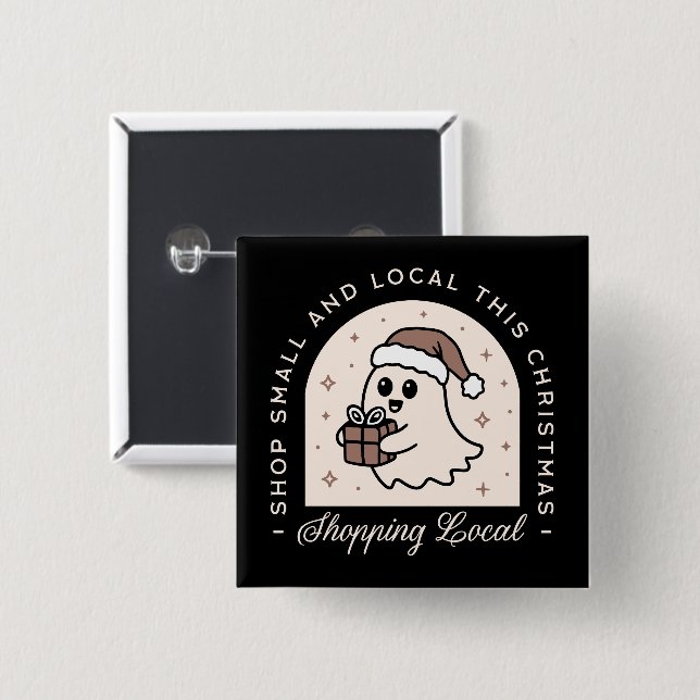 Ge för små lokala julklapp knapp (Framsida & baksida)