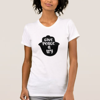 Ge fred en försöktypografiskjorta t-shirt