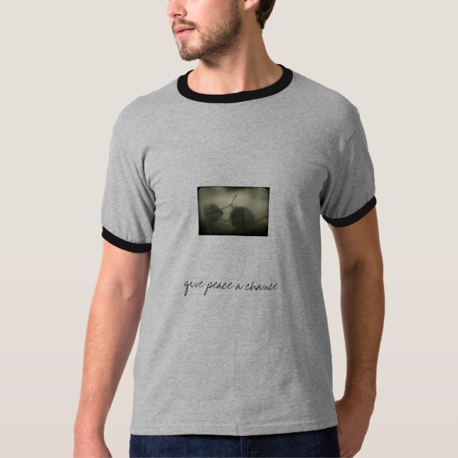 Ge fred en riskera t-shirt (Framsida)
