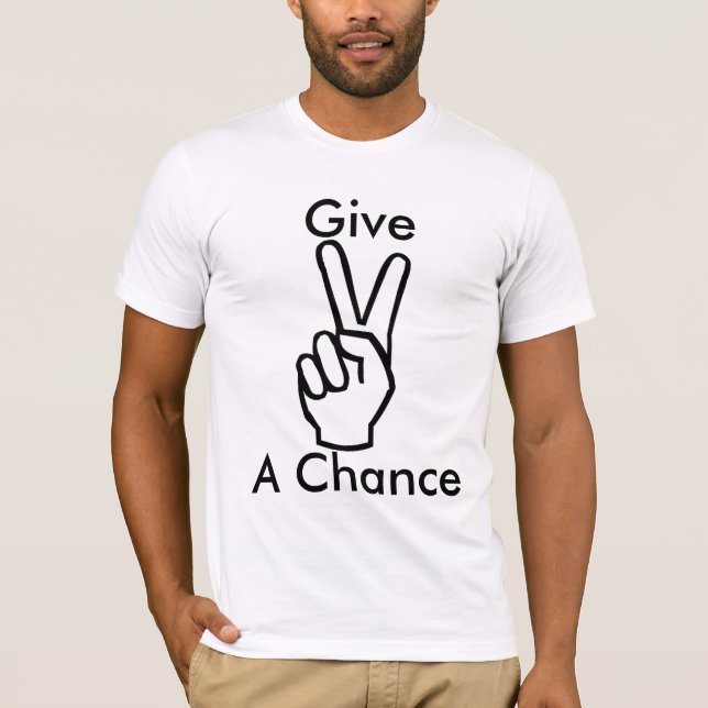 Ge fred en riskera t shirt (Framsida)