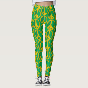 Ge fred som en grönt riskerar damasker leggings