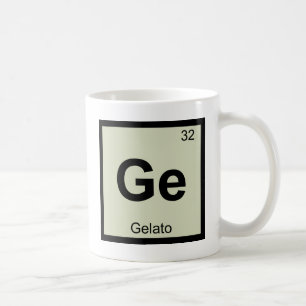 Ge - Gelato kemi periodiska systemets symbol Kaffemugg