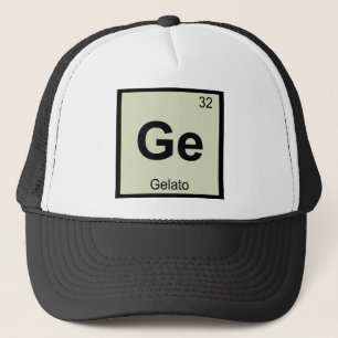 Ge - Gelato kemi periodiska systemets symbol Keps