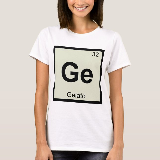 Ge - Gelato kemi periodiska systemets symbol Tröja (Framsida)