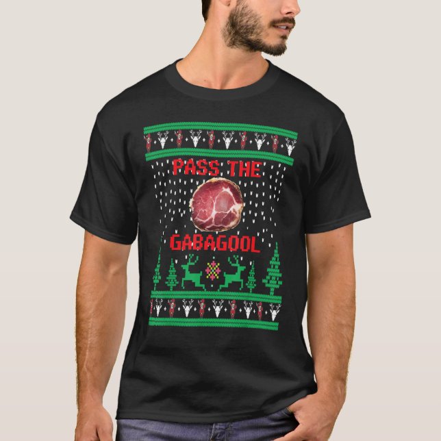 Ge genom Gabagool ful jultröja jul T Shirt (Framsida)