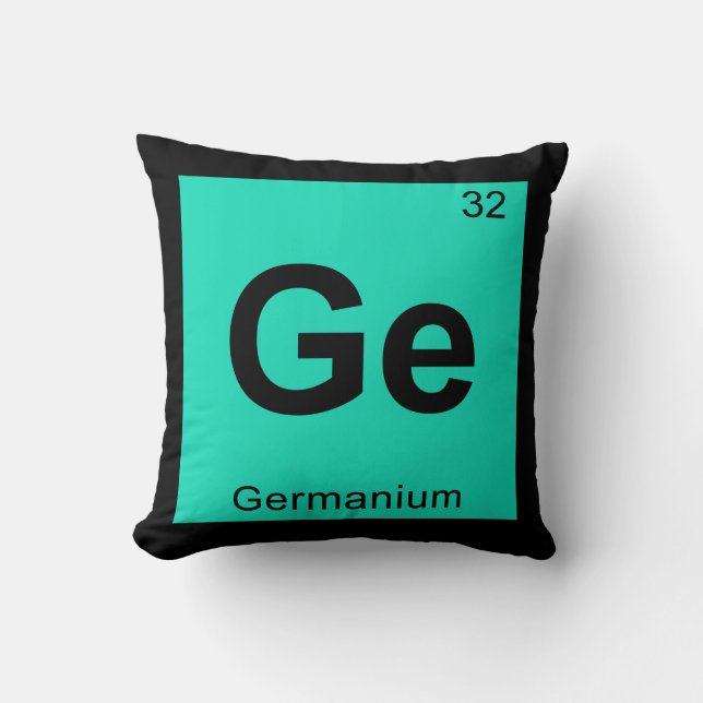 Ge - Germanium kemi Periodiska systemet Symbol Kudde (Framsida)