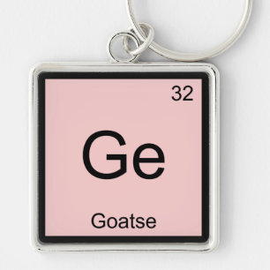 Ge - Getingkemiskt Elemente Symbol Meme T-Shirt Fyrkantig Silverfärgad Nyckelring