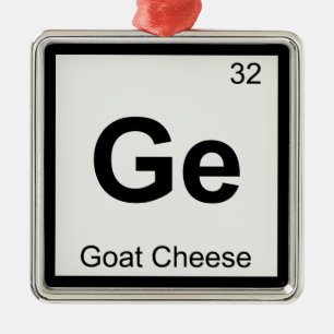 Ge - Getingost Kemi Periodiska Systemet Symbol Julgransprydnad Metall