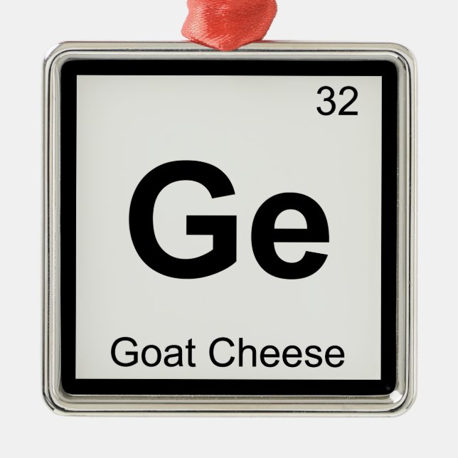 Ge - Getingost Kemi Periodiska Systemet Symbol Julgransprydnad Metall (Framsidan)