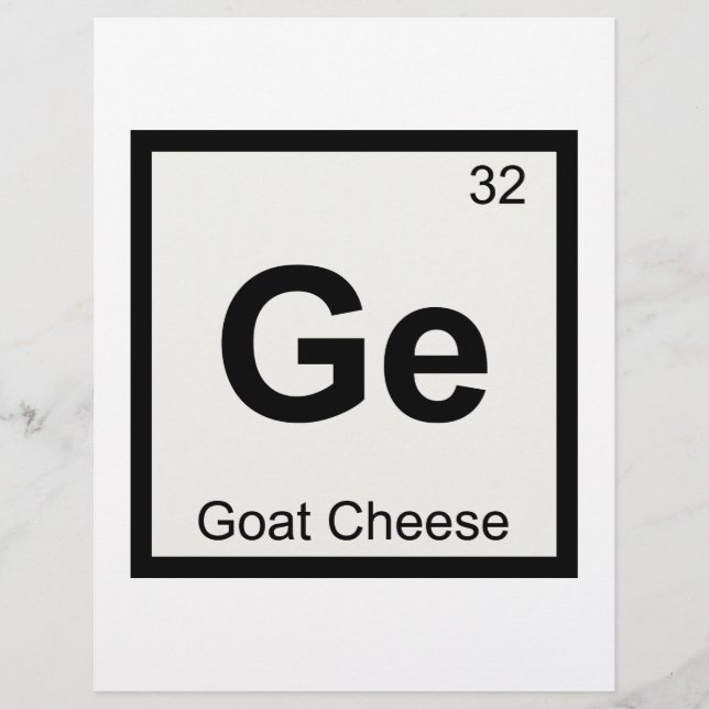 Ge - Getingost Kemi Periodiska Systemets Symbol (Framsida)