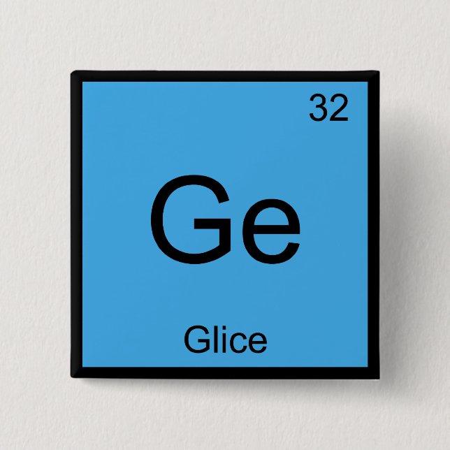 Ge - Glice Kemiskt Elemente Symbol Rollig T-Shirt Knapp (Framsida)
