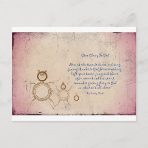 Ge Glory to God Dikt av Kathy Clark Vykort