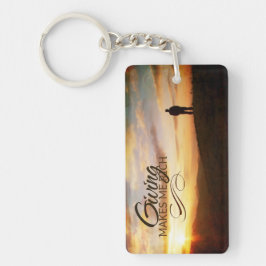 "Ge gör mig rik" - bekräftelse av motivation Nyckelring