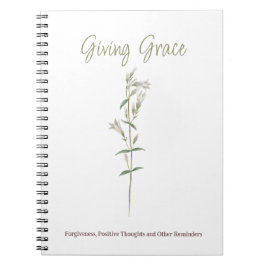 Ge Grace Forgitivity White Wildblomma Anteckningsbok