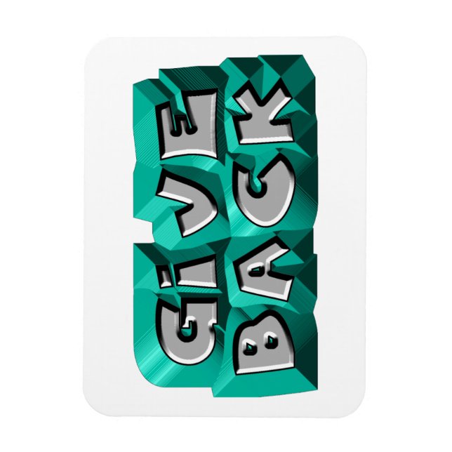 Ge Grått Chiseled Brev Magnet (Vertikal)