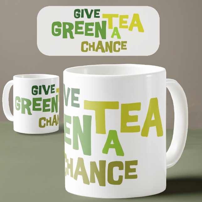 Ge grönt te en chans mugg ("Elegance in Every Sip, Green Tea Bliss" 🍵)