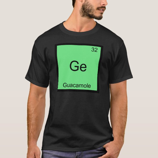 Ge - Guacamole Funny Chemistry Inslag Symbol Tee (Framsida)