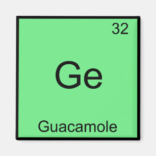 Ge - Guacamole Funny Chemistry Inslag Symbol Tee Magnet