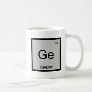 Ge - Gubbe Kemiskt Element Symbol Pensionerad Tee Kaffemugg