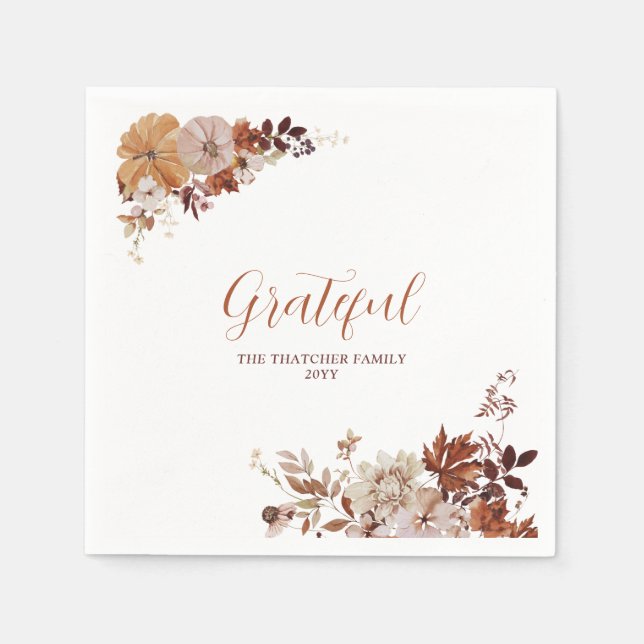 Ge höst/höst-vänner/ge middag pappersservett (Framsidan)