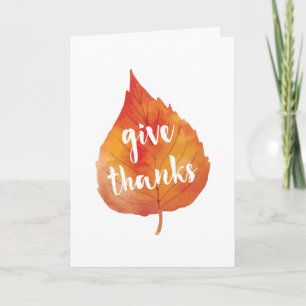 Ge höst lövthanksgivingen för tack   helgkort