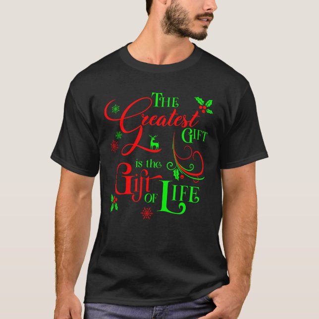Ge i Helgdag "Livets gåva - en givarmedvetenhet" T Shirt (Framsida)