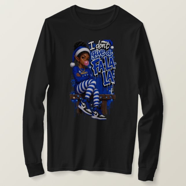 Ge inte en blue2 blk Dam Svett wte Tröja (Design framsida)
