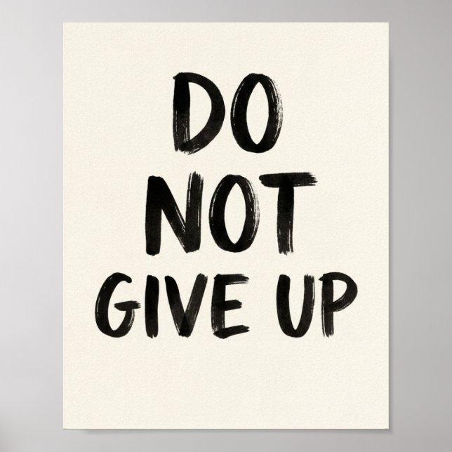 Ge Inte Upp Citat Poster (Framsidan)