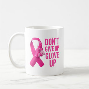 Ge inte upp, kämpa vidare för cancer medvetenhet kaffemugg
