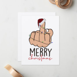 Ge julen i Finger Santa Hat Anteckningskort