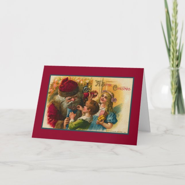 Ge julgosgodis Victorian Helgkort (Framsida)
