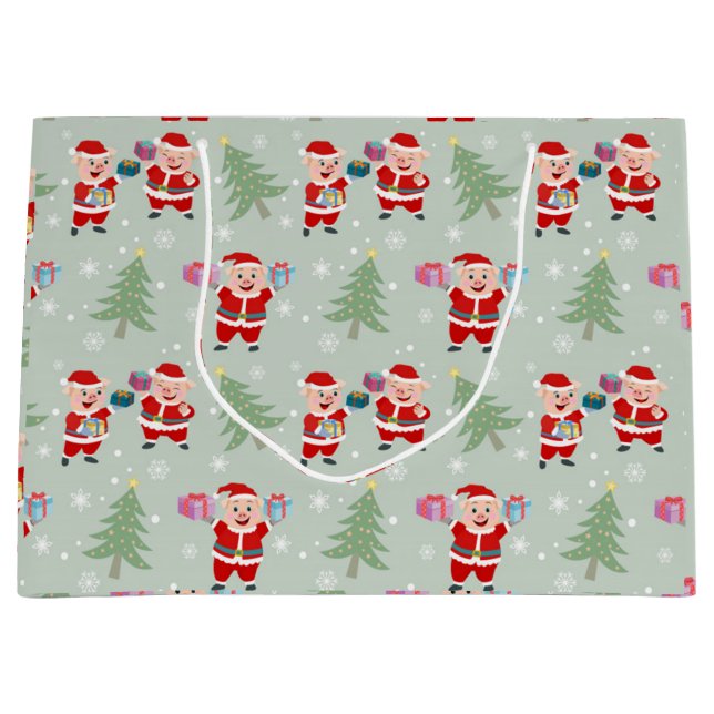 Ge julklappar i Gris Mönster (Framsidan)