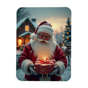 Ge julklappar i tomten magnet