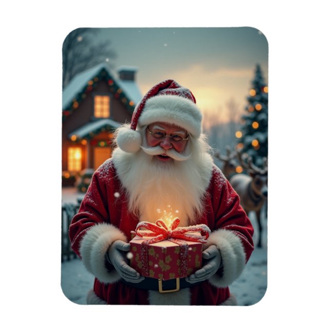 Ge julklappar i tomten magnet (Vertikal)