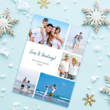 Ge julkort med fotomall Modern