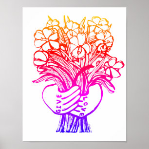 "Ge Kärlek" Art Skriv ut av Aleta Poster