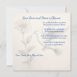 Ge Kärlek och Peace a Chance. Global Harmony: Kort