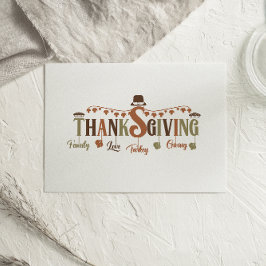 Ge kort för Thanksgiving av familjen Kärlek Turkie